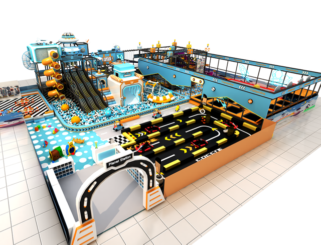 Parc de distracții multifuncțional cu trambuline