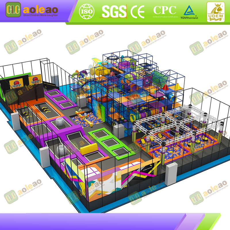 Trampolinepark – Endurance-Building Haven – Kids Adventure Park met avonturenpaden