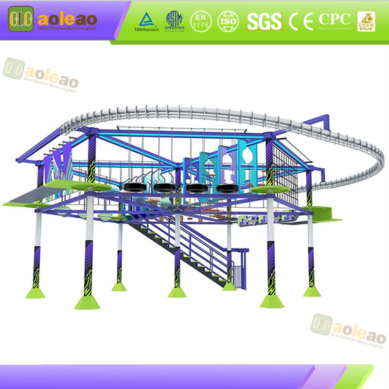 Indoor High Zipline Equipment-Silent Gliding System-Comprehensive Amusement Center-Immersive Adventure | Aoleao