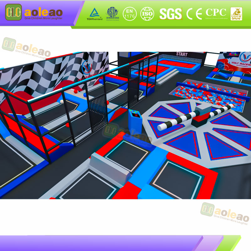 Trampolin Park - Visoka elastična i sigurnosna podloga - Unutarnje igralište u trgovačkom centru - Komercijalna prilagodba | Aoleao