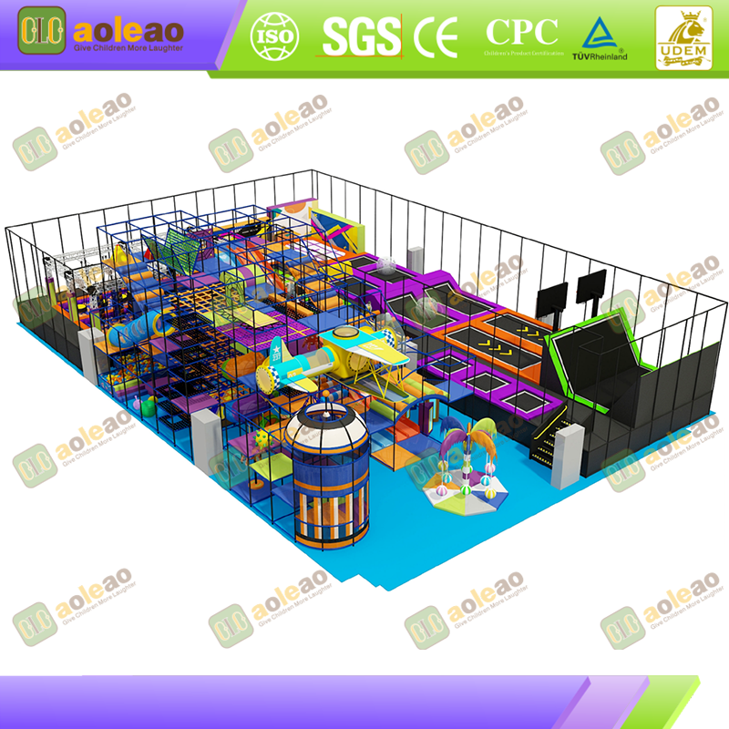 Trampolinepark – Endurance-Building Haven – Kids Adventure Park met avonturenpaden