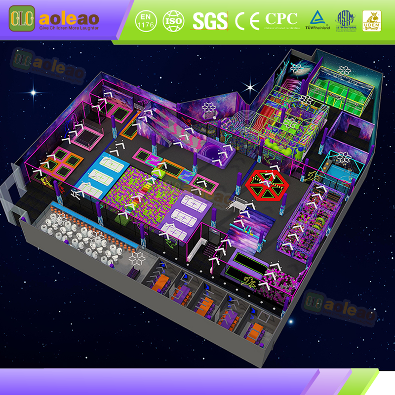 amenajare completă a parcului de distracții interior galaxy