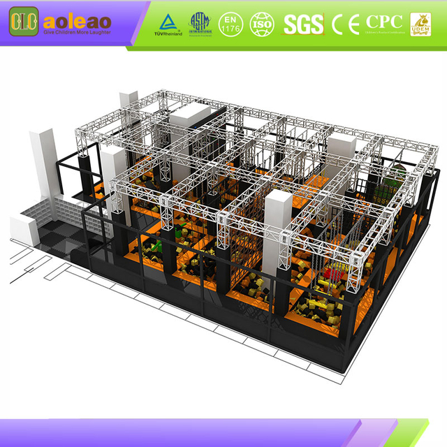 Indoor Ninja Obstacle Equipment-Full Enclosed Safety-Large Amusement Complex-All Weather Use | Aoleao