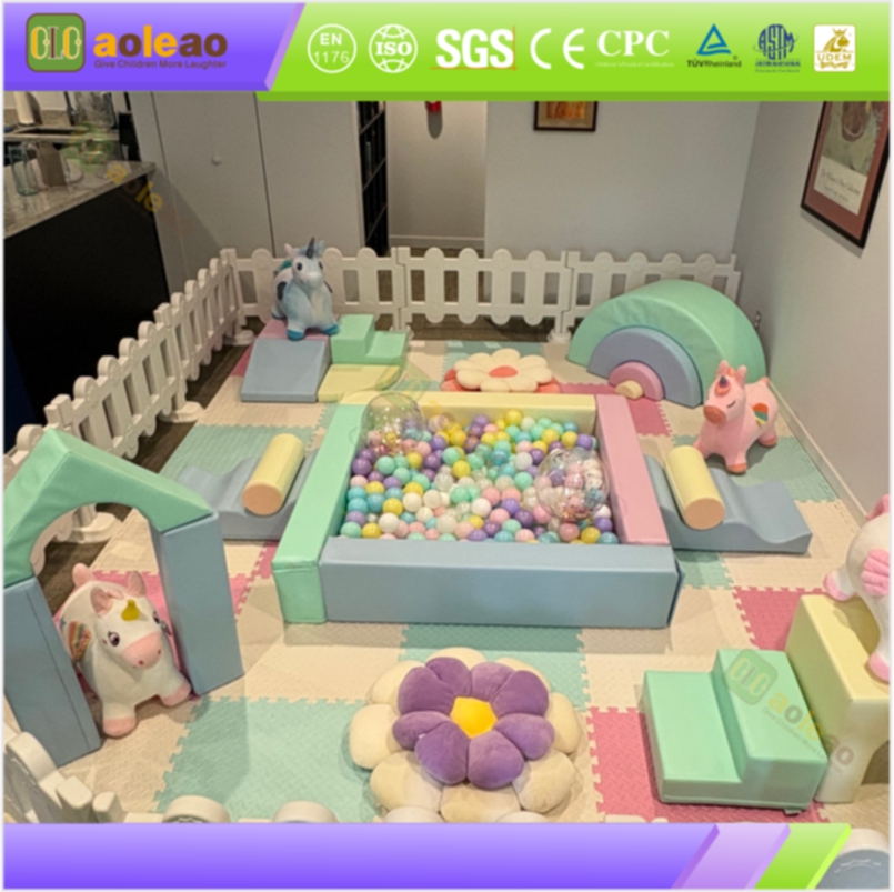 Mini Soft Slide Ball Pit - All-in-One Soft Fence - Home Play Area - Space-Saving Easy Store | Aoleao