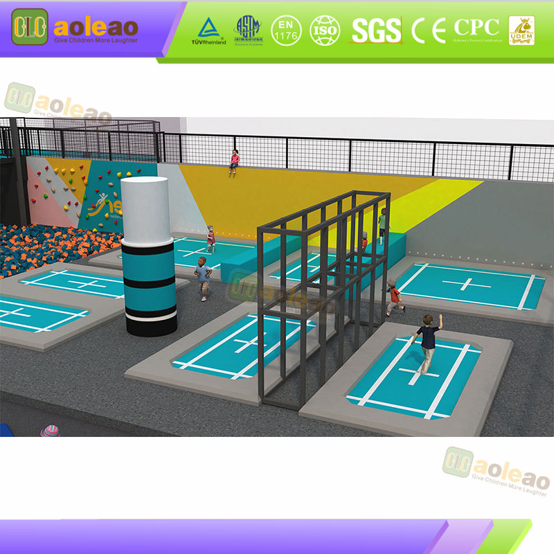 Fitness Trampolline Park- Kawasan Senaman Pelbagai Fungsi- Tempat Latihan Gim- Membentuk Badan | Aoleao