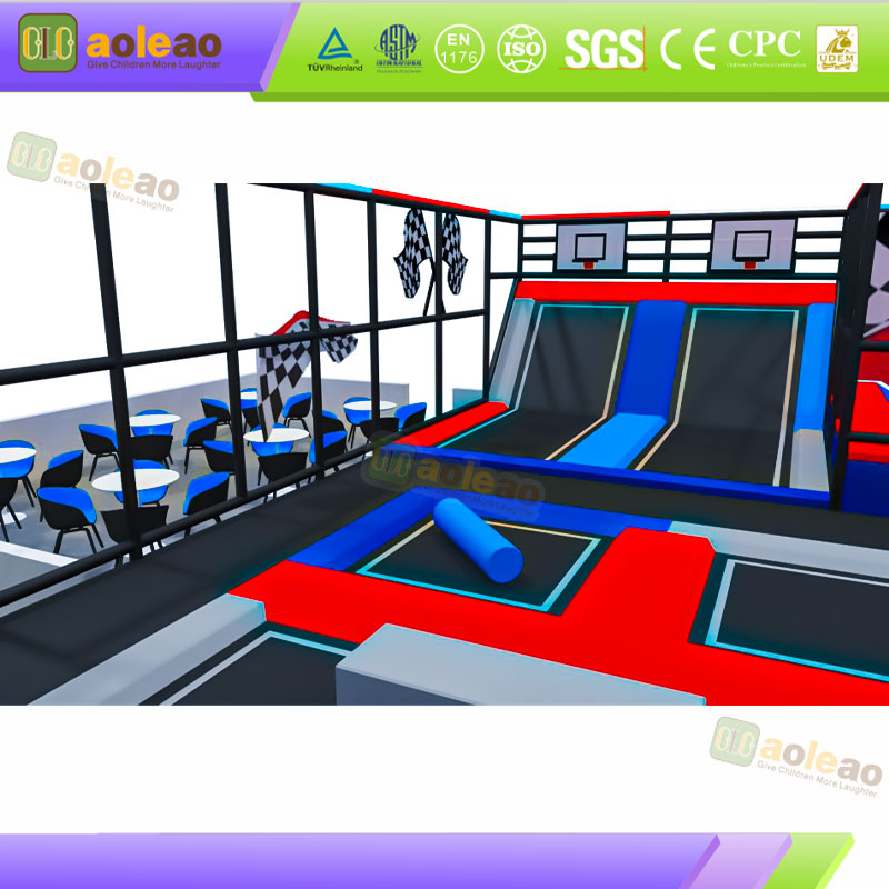 Trampolin Park - Visoka elastična i sigurnosna podloga - Unutarnje igralište u trgovačkom centru - Komercijalna prilagodba | Aoleao