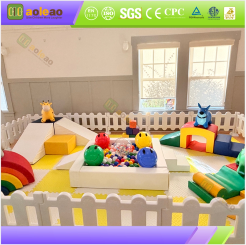 Mini Soft Slide Ball Pit - All-in-One Soft Fence - Home Play Area - Space-Saving Easy Store | Aoleao