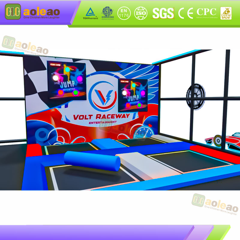 Trampolin Park - Visoka elastična i sigurnosna podloga - Unutarnje igralište u trgovačkom centru - Komercijalna prilagodba | Aoleao